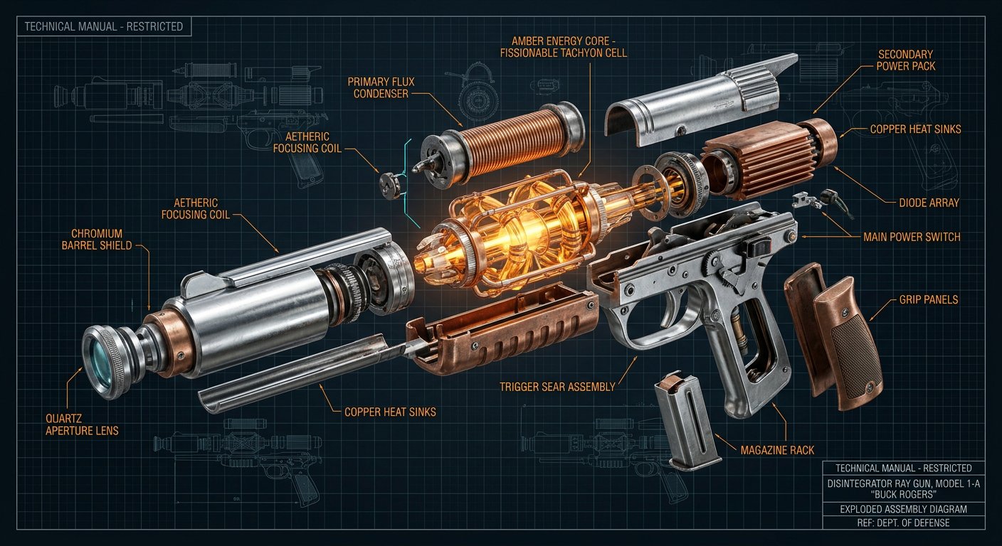 Blueprint du désintégrateur rayonnant