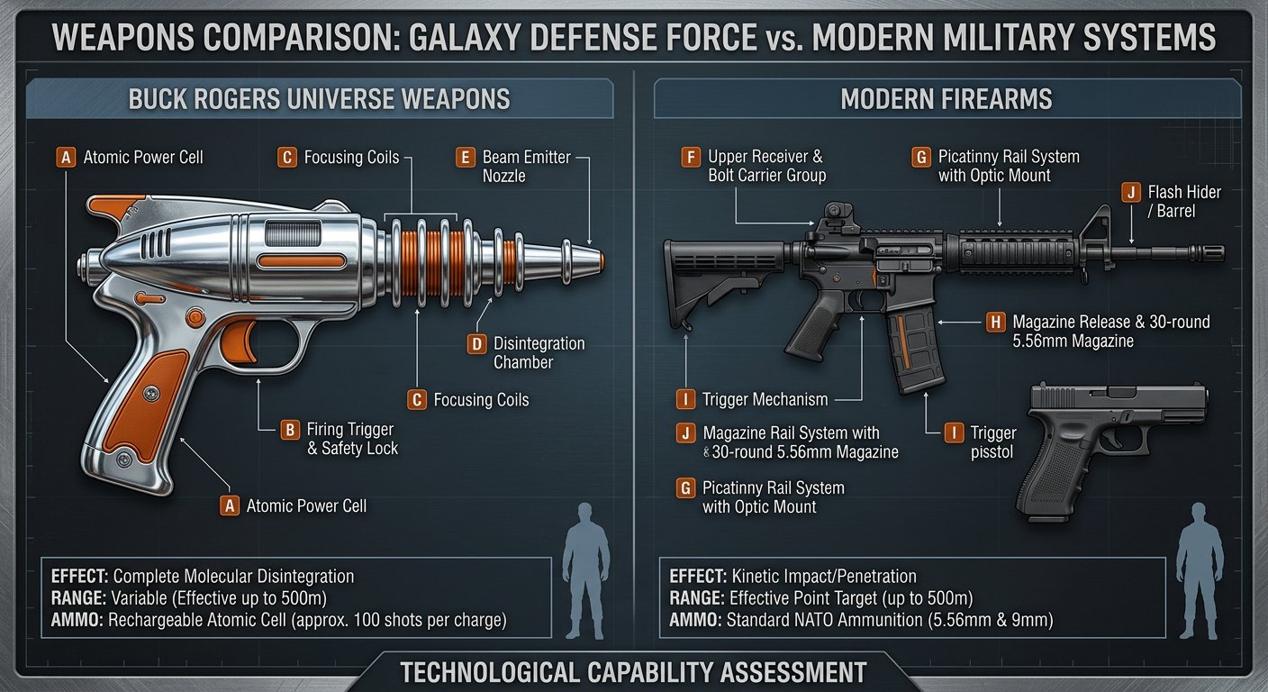 Comparatif désintégrateur vs armes modernes